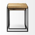 thumbnail image 4 of Karissa19.3L x 13W x 24.8H Brown Wood Top W/Black Metal Base Accent Tables, 4 of 7