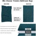 thumbnail image 6 of Bath Rug Mat, 32 x 20, Soft Shaggy Chenille Bathroom Rugs, Large Size, Super Absorbent & Thick, Non-Slip, Machine Washable Bathroom mat, Bath Mats for Bathroom, Tub & Shower, Peacock Blue, 6 of 6