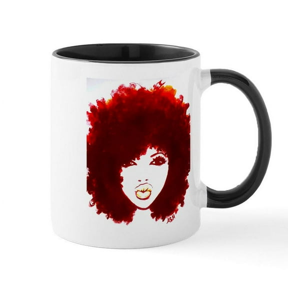 CafePress - Afro Diva Mugs - 11 oz Ceramic Mug - Novelty Coffee Tea Cup
