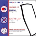 thumbnail image 3 of Whole Parts Refrigerator Door Seal Gasket (Black) Part# DA97-05253A - Replacement & Compatible with Some Samsung Refrigerators, 3 of 7