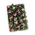 thumbnail image 4 of Panel de pared de flores artificiales cuadrado con fondo verde, decoración de plástico reutilizable para Rosa, 4 of 8
