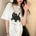 thumbnail image 5 of Camisetas de manga corta con estampado estético para mujer, Tops básicos de calle Y2k, camisetas informales Harajuku góticas con cuello redondo, ropa para mujer, 5 of 5