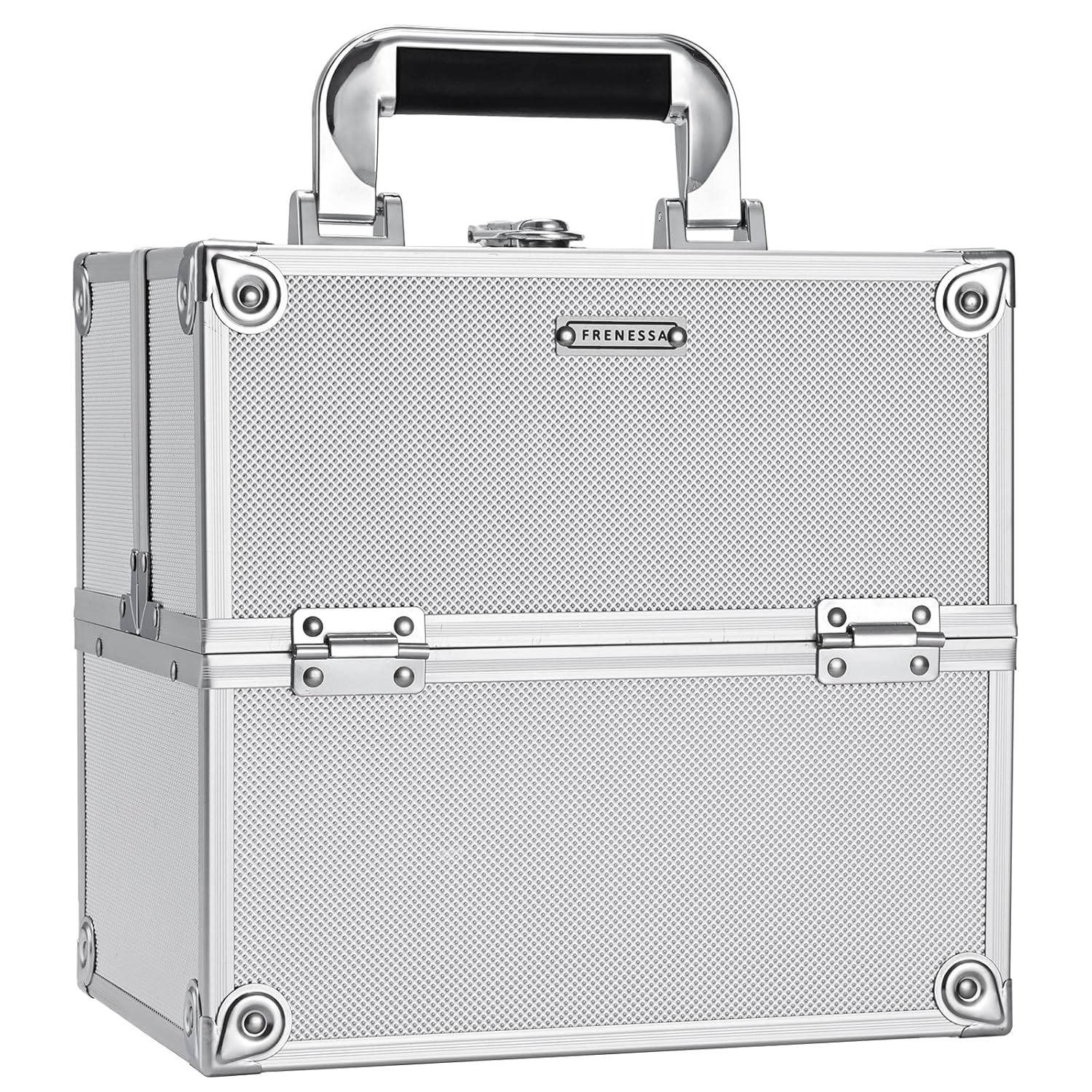 Velore Extra Large Lockable Makeup Case, Aluminum Frame