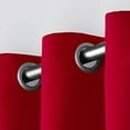 thumbnail image 6 of Exclusive Home Sateen Twill Woven Room Darkening Blackout Grommet Top Curtain Panel Pair, 52"x96", Chili, 6 of 7
