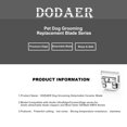 thumbnail image 3 of Size 7F/5F/4F Detachable Pet Dog Grooming Clipper Ceramic Blades Set,Compatible with Andis,Oster A5,Wahl KM10 Series Clippers,Cut Length 1/8"(3.2mm) to 3/8"(9.5mm),3 Count, 3 of 3