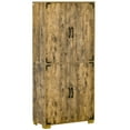thumbnail image 1 of HOMCOM Armoire de Rangement Rustique Bibliothèque avec 4 Tablettes, Brun Rustique, 1 of 10