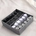 thumbnail image 4 of Drawer Organizer Divider,Socks Dividers,Bra Organizer,Foldable Closet Storage Organizer,Organization Bins,Storage Box for Clothes,Socks,Underwear,Bras,Ties,2Pack,24Cells & 7Cells,Gray, 4 of 7