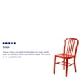 thumbnail image 5 of BizChair Commercial Grade 2 Pack Red Metal Indoor-Outdoor Chair, 5 of 14