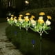 thumbnail image 1 of mfyjkho Luces solares de flor de loto para exteriores de 7 cabezas|luces LED decorativas para jardín con encendido y apagado automático|IP65 a prueba de agua|tallos flexibles|hasta 8 horas de brillo, 1 of 6