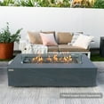 thumbnail image 2 of Elementi Plus Capetown Propane Fire Pit for Outside Outdoor Fire Pit Table Smokeless Firepit Concrete Rectangular Fire Table Patio Heater Fireplace 60000 BTUs - Slate Black, 55.9 x 31.9 Inches, 2 of 12