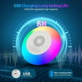 thumbnail image 4 of Floating Pool Bluetooth Speakers with RGB LED, Waterproof Stereo Sound Floating Speaker, Built-in Mic Wireless Shower Speaker for Hot Tub Pool Bathtub Shower Outdoor Swim, Floating Pool Lights, 4 of 8