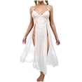 thumbnail image 2 of BONIXOOM Christmas Pajamas For Couples Girls Christmas Pajamas Loungewear Tie Sleeveless Solid Sleep Dress White S, 2 of 5