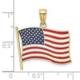 thumbnail image 3 of 10K w/ Enamel American Flag Charm, 3 of 4