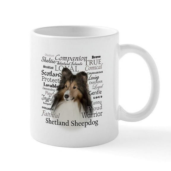 CafePress - Sheltie Traits Mugs - 11 oz Ceramic Mug - Novelty Coffee Tea Cup