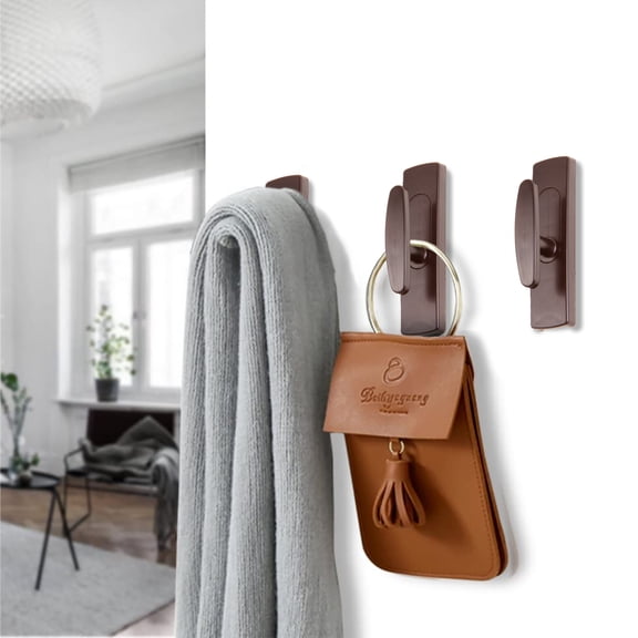 Wall Hooks with Screws (Set of 2) - Cocoa,(WIC1948-07)