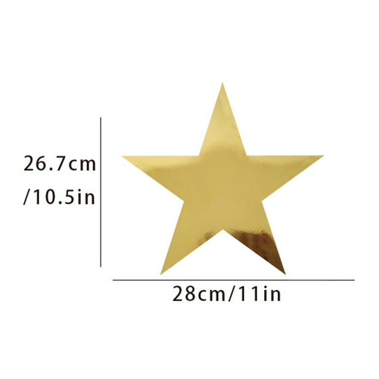 24pcs Paper Gold Stars Decorative Star Cutouts Gold Stars for Bulletin Board