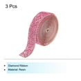 thumbnail image 3 of Unique Bargains 3Roll 1 Yard 8mm Self Adhesive Crystal Rhinestone Ribbon for Crafts Project, Dark Pink, 3 of 5