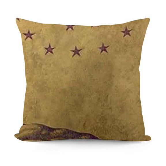 YINGXI Throw Pillow Cover Rustic Primitive Country Christmas Holidays Decorative Pillow Case Home Decor Square 12x12in