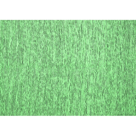 Ahgly Company Indoor Rectangle Abstract Emerald Green Contemporary Area Rugs, 5' x 7'