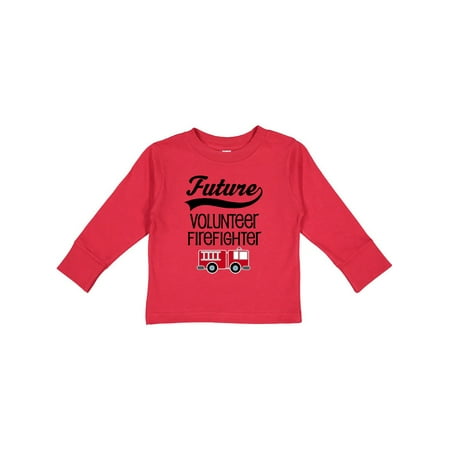 

Inktastic Volunteer Firefighter Future Job Gift Toddler Boy or Toddler Girl Long Sleeve T-Shirt
