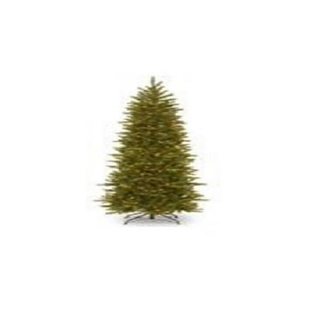 Pencil Slim Christmas Tree Black National Tree 7.5' Feel-Real Grande Fir Pencil Slim Hinged Tree with 350 Clear Lights ()