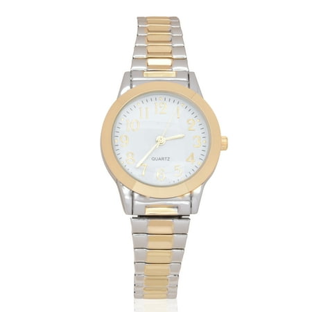 Time and Tru Female Analog Watch in Two-Tone with Expansion Band (4005LWM1)