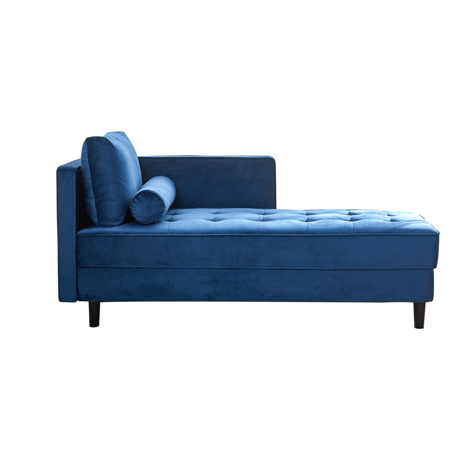 Gewnee Mid-Century Modern Chaise Velvet Lounge Couch Sofa with Pillow For Bedroom,Living Room,Department