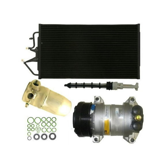 A/C Compressor Kit with Condenser - Compatible with 1996 - 1999 Chevy K1500 1997 1998