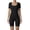 Black, variant on Ribbed Rompers for Women Scoop Neck Short Sleeve Fitness Summer Outfits Seamless Stretchy Workout Gym Yoga Rompers Coffee M