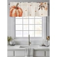 thumbnail image 2 of Fall Pumpkin Valances for Windows Autumn Plant Linen Texture Farmhouse Kitchen Valance Curtain Rod Pocket Small Curtains for Cafe Bathroom Laundry Basement 42" x 18", 2 of 8