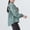 Green, variant on Women's Top Hooded Long Sleeved Elastic Cuff with Zippered Solid Color Coat Tops