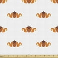 thumbnail image 1 of Animal Upholstery Fabric by the Yard, Pattern of Repetitive Woodland Squirrels Along Acorn Forest Themed, Decorative Fabric for DIY and Home Accents, Umber Ginger and Marigold by Ambesonne, 1 of 5