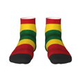 thumbnail image 7 of Breathable Athletic Socks Reggae Rasta Flag Cushioned Quarter Socks for Men Women, 7 of 7