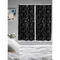 thumbnail image 3 of Sparrow Living Room Curtains 2 Panel, Spring Birds on The Branches Vintage Country Black Cafe Window Treatment, Extra Long Farmhouse Bedroom Bathroom Kitchen Curtains Drapes 104"x72", 3 of 6