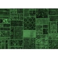 thumbnail image 1 of Ahgly Company Indoor Rectangle Oriental Emerald Green Modern Area Rugs, 2' x 3', 1 of 4