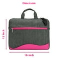 thumbnail image 3 of 15.6 Inch Laptop Messenger Bag for Men Women, Water Resistant Nylon Shoulder Computer Laptop Chromebook Bag for Work Business Travel (Magenta-15), 3 of 6