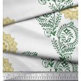thumbnail image 2 of Soimoi Poly Georgette Fabric Paisley,Leaves & Floral Mandala Block Decor Fabric Printed Yard 52 Inch Wide, 2 of 3
