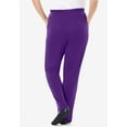 thumbnail image 2 of Woman Within Plus Size 7-Day Knit Straight Leg Pant Stretch Elastic Waist (Petite & Tall Available), 2 of 6