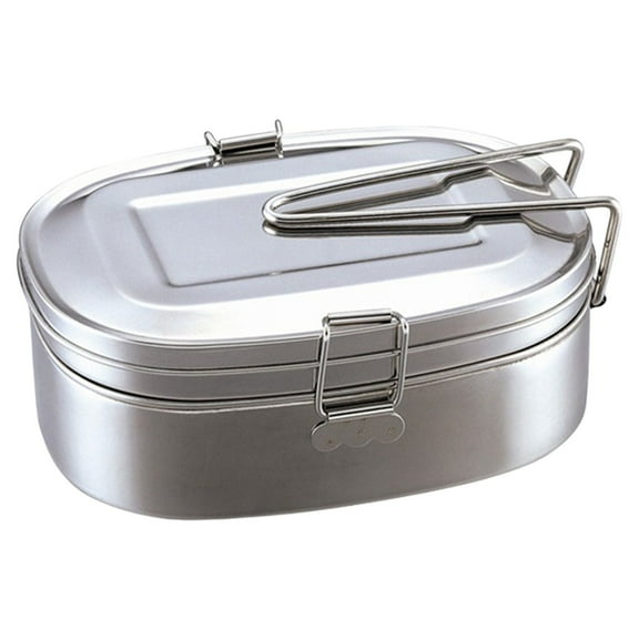 Double Stainless Steel Food Storage Containers with Airtight Lids, 304 Leak-Proof Metal Lunch Box, Stackable Bento for Meal Prep, office, Office, Odor-Proof & Dishwasher Safe, Lunch Box*1 Piece