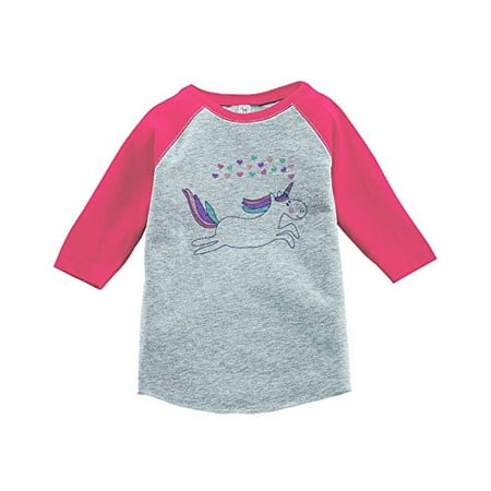 

7 ate 9 Apparel Girl s Valentine s Day Unicorn Pink Baseball Tee