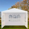 thumbnail image 4 of Heavy Duty 10'x10' Outdoor Canopy Tent - White Party Wedding Gazebo, 4/3 Walls Optional, Magnetic Closure - Durable Frame for Backyard, Garden, Events, Camping, 4 of 8