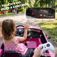 thumbnail image 6 of 24V Licensed RAM 2500 Rebel Kids Ride On Truck, 2 Seater Ride On Car with Remote Control, Electric Car for Kids with Bed Storage, Safety Belt & Music - Pink, 6 of 6