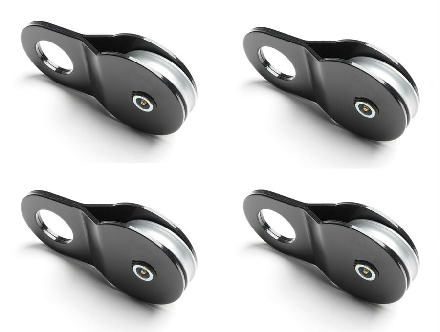 (4) 16000lbs 8TON Black Recovery Winch Pulley Snatch Block off road ATV