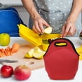 thumbnail image 7 of Neoprene Lunch Bags, 12"x6"x12" Thermal Lunch Portable Containers Bag, Red, 7 of 7