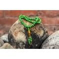 thumbnail image 1 of Tibetan Himalayan Yak Bone 108 Beads Embedded Tibet Healing Yoga Necklace for Meditation (Green), 1 of 6
