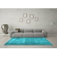 thumbnail image 3 of Ahgly Company Indoor Rectangle Abstract Light Blue Contemporary Area Rugs, 5' x 8', 3 of 4