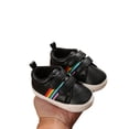 thumbnail image 4 of Seyurigaoka Baby Rainbow Striped Sneakers, Anti-Slip Soft Sole Crib Shoes, 4 of 10