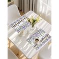 thumbnail image 5 of Spring Purple Flowers Placemats Set of 6, Farmhouse Leaves Fences Watercolor Placemats for Dining Table, Place Mats for Kitchen Tabletop, Waterproof Wipeable Dining Table Mats Set, 5 of 9
