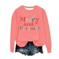 thumbnail image 2 of EGNMCR Chandail en Molleton de Noël Col Rond Imprimé Ample Manches Longues Sans Capuche, 2 of 4
