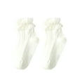thumbnail image 1 of Kmbangi Lace Princess Socks Solid Color Anti-slip Short Tube Floor Hosiery, 1 of 5